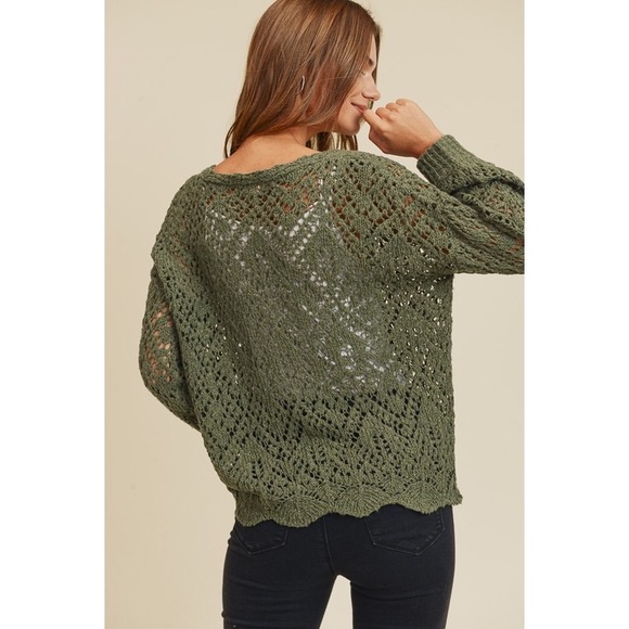 ✨🌿 Pointelle Sweater - Picture 4 of 4